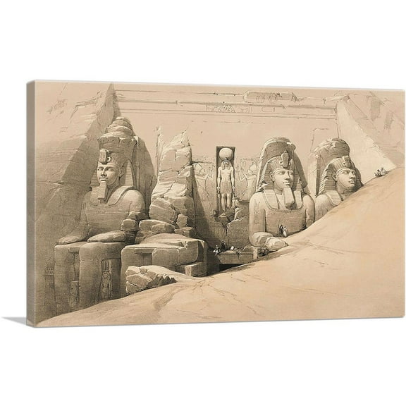 ARTCANVAS The Holy Land Syria Idumean Arabia Egypt Nubia Temple Canvas Art Print by David Roberts - Size: 40" x 26" (1.50" Deep)