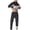 Black, variant on Workout Hooded Windproof Shapewear Sauna Sweat Suit Fitness Gear for Training and Casual Fashion Black L