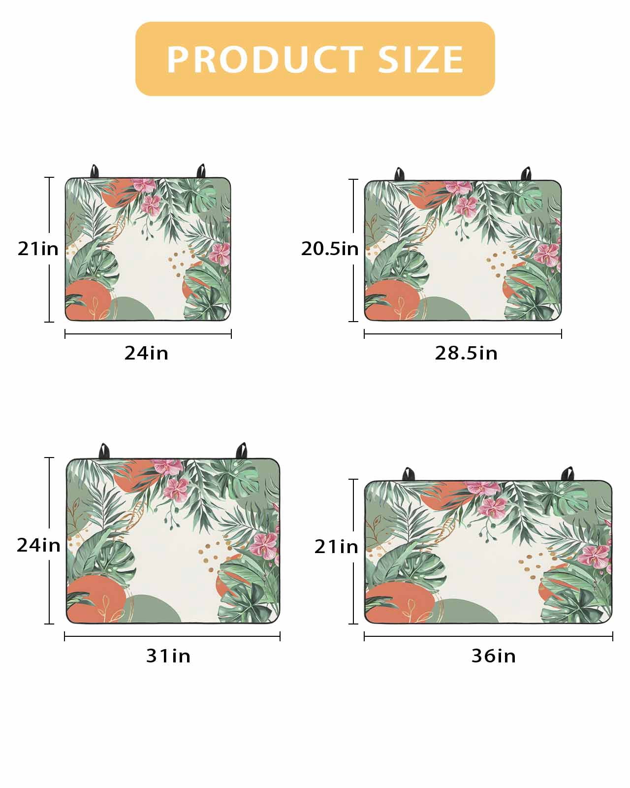 nqOlkjepod Large Induction Cooktop Protector Mat 36"x21", Green Leaves Stove Top Covers for Electric Stove, Summer Botanical Watercolor Abstract Art Stove Burner Cover Mats, Glass Top Stove Cover