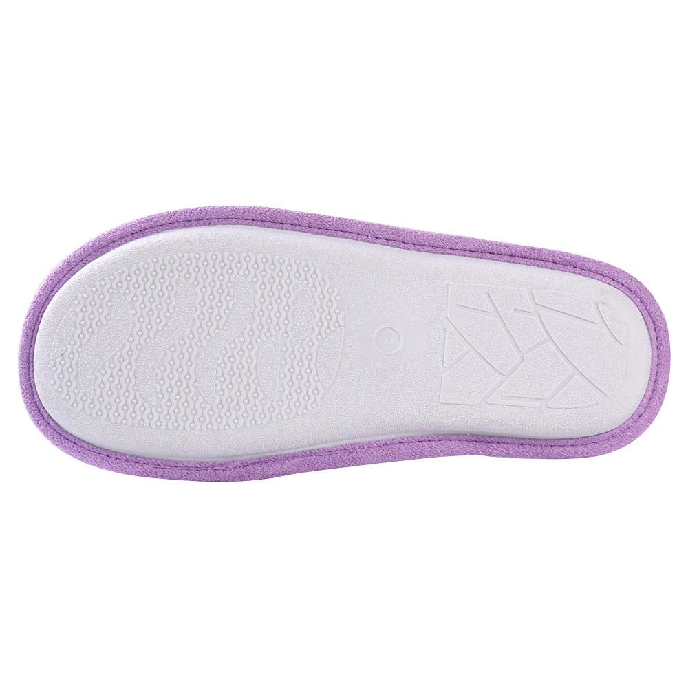 Women’s Fuzzy Knit Pom-Pom Memory Foam Slippers – Non-Slip House Shoes, Cozy Indoor Footwear