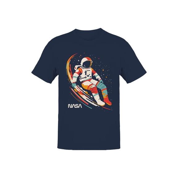 Officially Licensed Nasa Astronaut Cosmic Surfing Men's T-shirt