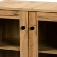 thumbnail image 5 of Baxton Studio Mason Modern and Contemporary Oak Brown Finished Wood 2-Door Storage Cabinet with Glass Doors, 5 of 7