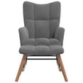 thumbnail image 2 of vidaXL Rocking Chair with a Stool Dark Grey Velvet, 2 of 5