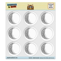 Golf Ball Golfing Golfer Puffy Bubble Dome Scrapbooking Crafting Stickers - Set of 9 - 1.5" (38mm) Diameter Each