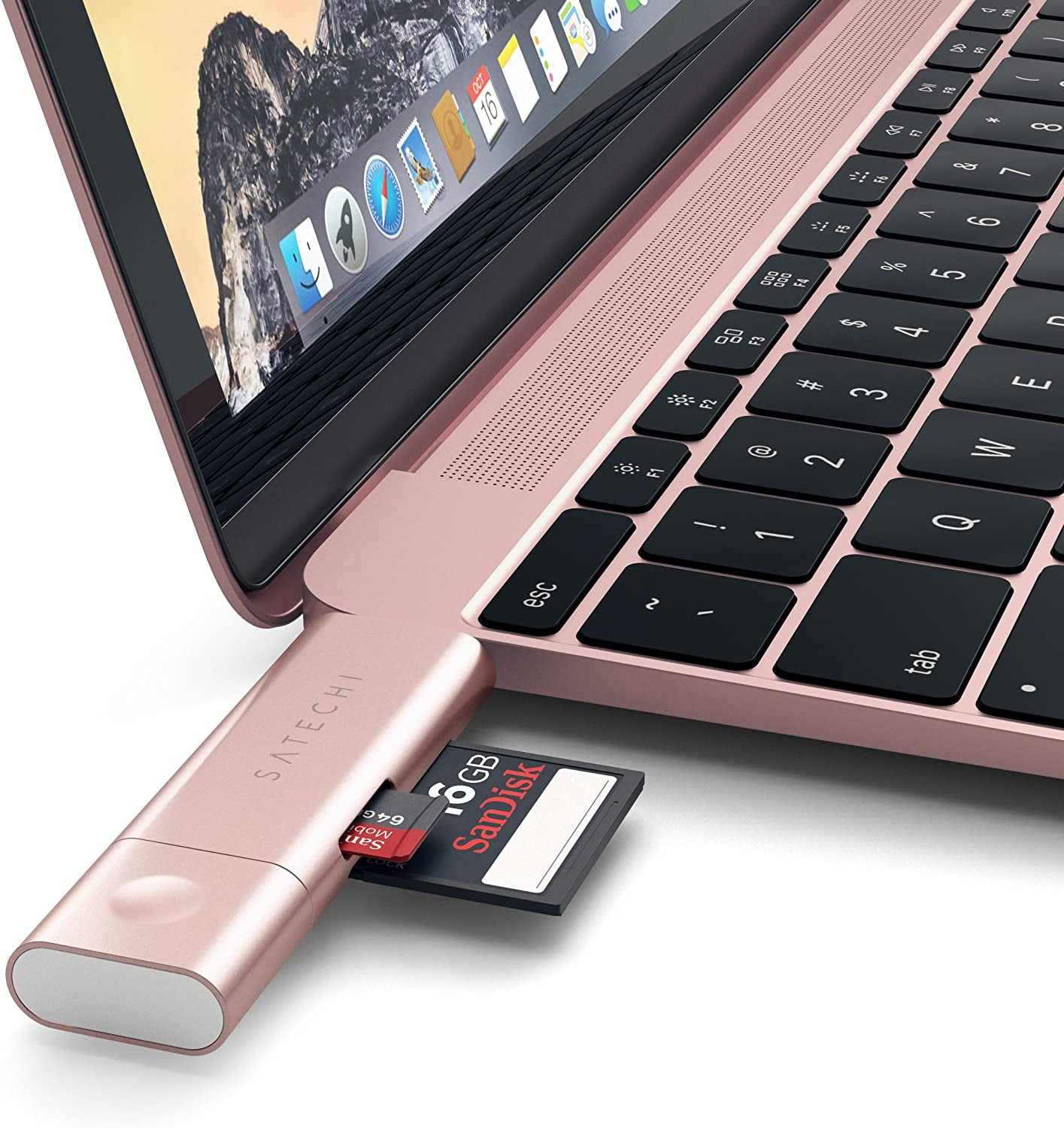 Satechi aluminum type c usb 3 0 and micro sd card reader compatible 