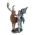 thumbnail image 4 of Butterfly Fairy With Stag Figurine Enchanted Forest Faerie Avalon & Emperor Deer, 4 of 10