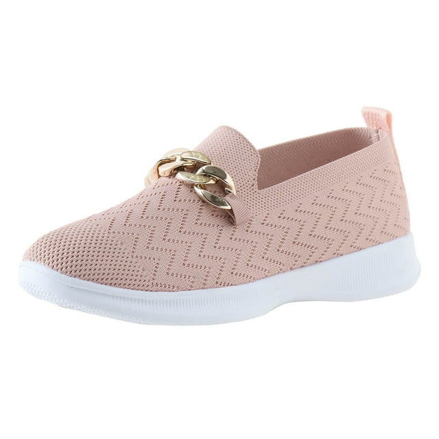 B91xZ Chaussures pour Femmes Plates Confortables Chaussures de Travail Mignonnes Mocassins à Enfiler Ballerines, Rouge 8.5