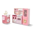 thumbnail image 5 of Teamson Kids Little Chef Savannah Wooden 3-piece Play Kitchen Set with Fridge, Sink, Stove & 21 Accessories, Pink, 5 of 14