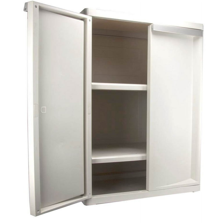 Sterilite Heavy Duty Adjule 2 Shelf Base Cabinets Storage W Handles 01408501 Com