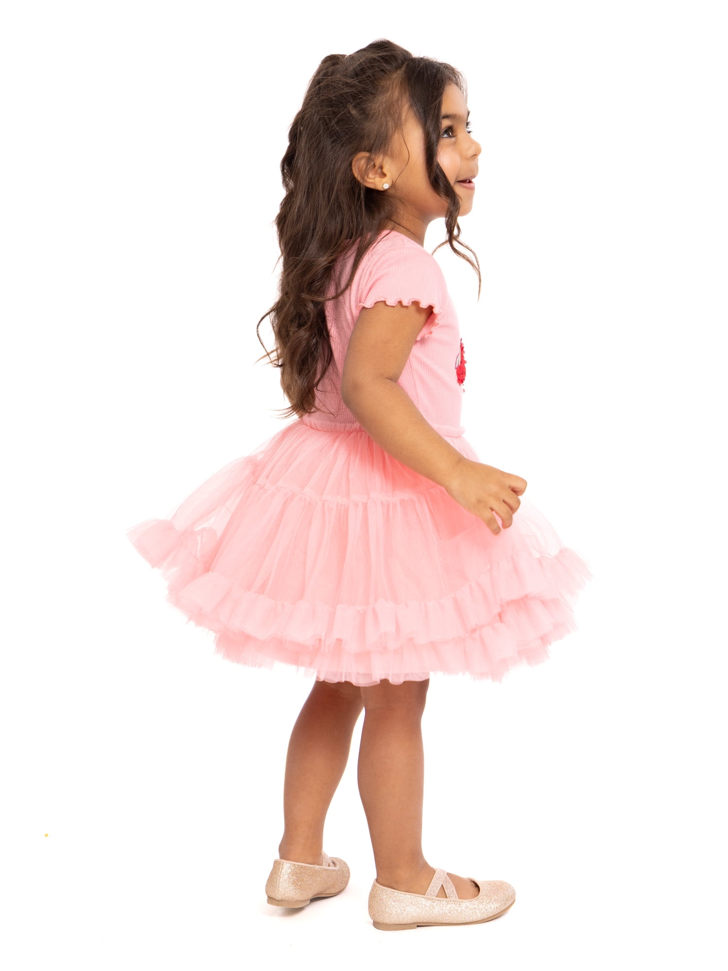 Strawberry Shortcake Toddler Girls Graphic Tutu Dress with Short Sleeves, Sizes 12M-5T