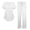 WHITE, variant on NATURAL UNIFORMS Womens STRETCH SCRUB SET With V-NECK TOP