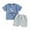 Blue, variant on Bagilaanoe 2pcs Toddler Easter Outfits Baby Boy Shorts Set Letter Print Short Sleeve T-Shirts Tops + Shorts 3M 6M 12M 18M 24M 3T Kids Casual Summer Clothes