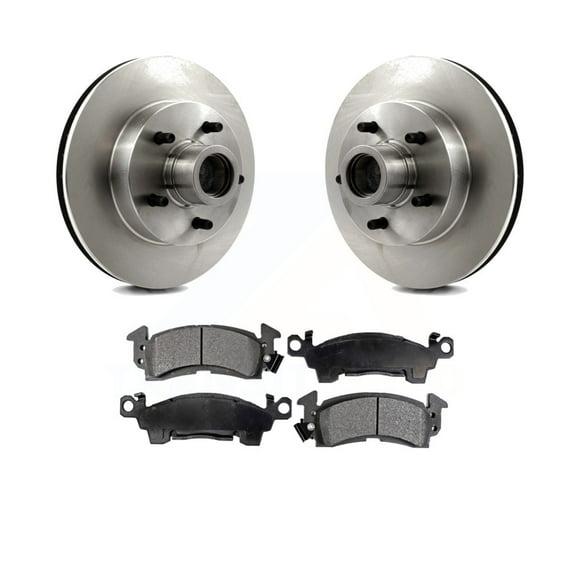 Transit Auto Front Brake Rotors & Semi-Metallic Pad Kit for Car Chevrolet GMC C10 C1500 G20 G2500 Cadillac Brougham Fleetwood R10 R1500 G10 G1500 DeVille Suburban K5 Blazer Jimmy Commercial K8F-100654