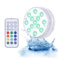 thumbnail image 1 of Luz sumergible Docooler Luz sumergible para piscina con control remoto RF regulable 13 piezas LED RGBW Lámpara para fuente de estanque 16 colores y 3 modos de iluminación Función de temporizador Magne Docooler Luz sumergible, 1 of 7