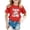 Red, variant on XEGLSBU T Shirts for Girls 10-12 Cropped Children's Casual Letter Pattern Print Multicolor Round Neck Short Sleeves Red Size 12-13 Years