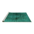 thumbnail image 2 of Ahgly Company Machine Washable Indoor Rectangle Abstract Turquoise Blue Modern Area Rugs, 7' x 10', 2 of 4