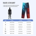 thumbnail image 4 of Kdxio Red And Blue Fire Pattern Men's Pajama Pants, Elastic Waist with Drawstring and Pockets, Comfortable Loungewear-Medium, 4 of 6