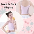 thumbnail image 3 of Teenage Girls Cotton Camisole Vest 4 Pack with Light Padding Girls Tank Tops Training Bras for Kids Youth Soft Comfortable 7-14 Years, 3 of 5