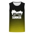 thumbnail image 5 of Axiiglly Tank Tops for Men Summer Beach Tank Tops Gradient Color Sleeveless Undershirts Palm Printed Gym Tank Top Casual Hawaiian Slimming Tank Tops, 5 of 5