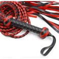 thumbnail image 2 of Soft Faux Leather Whip - Harness Handle Whip Teaching Training Tool Horse Riding, 2 of 4