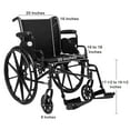 thumbnail image 3 of McKesson Wheelchair with Swing-Away Footrests, Lightweight - 18 in Seat, 1 Ct, 3 of 11