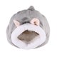 thumbnail image 2 of GOOHOCHY Nido de algodón Balacoo para hámster, erizo, cómodo, cálido, para invierno, saco de dormir para mascotas (gris claro), 2 of 7