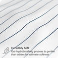 thumbnail image 2 of Bare Home Ultra-Soft Sheet Set - Premium 1800 Collection - Deep Pockets - 4-Pieces - California King, Pinstripe - White/Midnight, 2 of 7