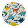 thumbnail image 4 of Orinice Dinosaur Round Table Cover Stain Resistant Washable Indoor Outdoor Tablecloth Kitchen Dining Wedding Parties 100% Polyester Fiber 42-46, 4 of 8
