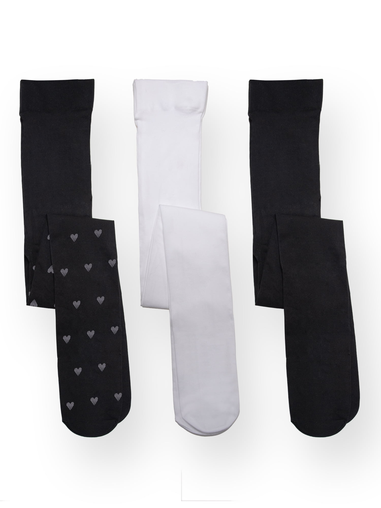 Wonder Nation Girls' Opaque Tights, 3 Pack, Sizes 4-16