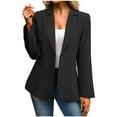 thumbnail image 3 of jobturf Womens Blazer Dressy Casual Single Button Front Lightweight Jackets Long Sleeve Going Out Tops Business Office Notched Lapel Coats with&nbsp;Pockets, 3 of 8