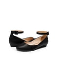 thumbnail image 4 of DREAM PAIRS Zapatos Ballerinas de Mujer con Cuña Baja y Correa en el Tobillo Negro, 4 of 6