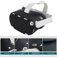 thumbnail image 2 of for Oculus Quest 2 Accessories, YiLBX Quest 2 VR Silicone Face Mask, VR Shell Cover, Quest 2 Touch Controller Grip Cover, Protective Lens Cover, Disposable Eye Cover - Black, 2 of 5