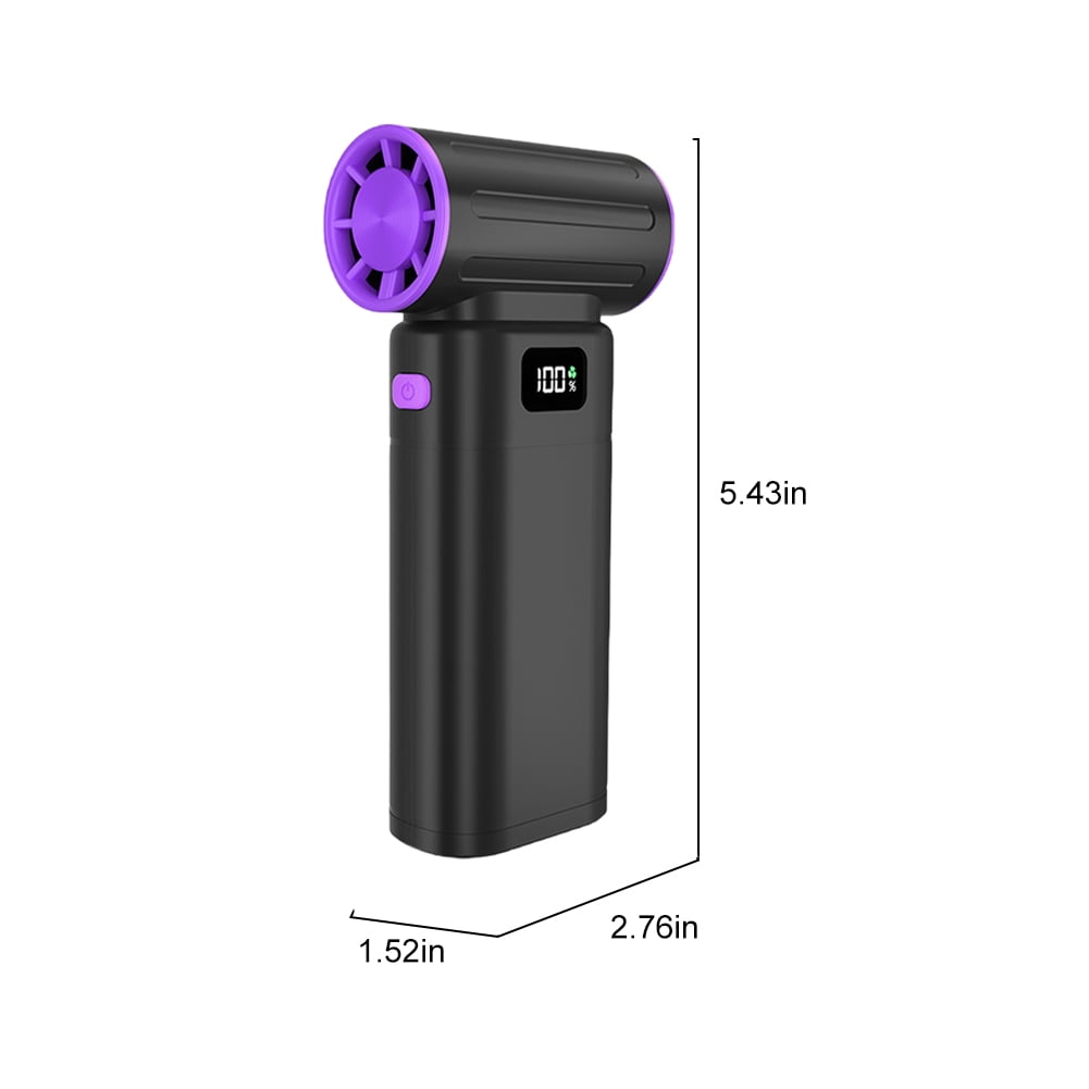 HUISZJ Jet Dry Mini Blower, Mini Fan Electric Air Duster, Multifunctional Wireless Dust Blower for Home Car (Black)
