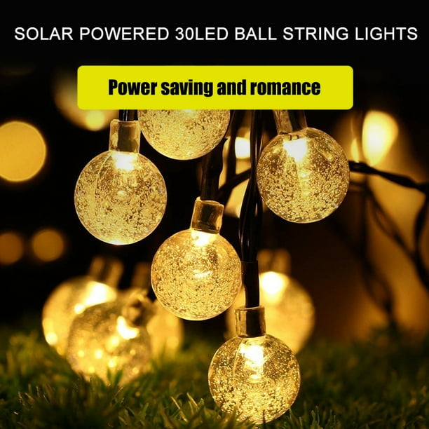 Hurrise Solar Powered 30led Globe Balls String Lights Home Garden Yard Party Lamp Decoration Decor String Lights String Lights Walmart Com Walmart Com