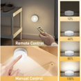 thumbnail image 2 of LED Cabinet Light with Remote Control, 3-Piece Cabinet Light LED Cabinet Lamp LED Cabinet Night Light for Bedroom, Wardrobe, Wardrobe, Kitchen - White, 2 of 5