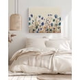 thumbnail image 3 of Blue Teal Spring Floral Wall Art for Living Room,Canvas Picture Wall Decor for Bathroom Bedroom,Watercolor Botanical Summer Flowers Painting Artwork for Office Hallway Dining Room Decor 16"x20", 3 of 8