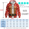 thumbnail image 5 of Rebaike Unisex Santa Claus Hoodie Christmas Costume Santa Belt Print Pullover Sweatshirt, 5 of 8