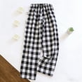 thumbnail image 6 of yillto Plaid Pant for Womens Lounge Loose Pajamas Pants Soft Drawstring Bottoms Casual Sleepwear, 6 of 7