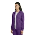thumbnail image 5 of Natural Uniforms Women’s Zip-Front Warm-Up Jacket – 4-Way Stretch, Moisture-Wicking, Contemporary Fit–Medical Scrubs Jacket (Eggplant, 2X-Large), 5 of 7