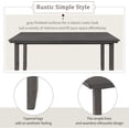 thumbnail image 4 of 6-Piece Pack Dinette Set, Farmhouse Rustic Style Dining Table Set with Upholstered,Dark Gray, 4 of 10