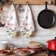 thumbnail image 6 of Pink Spring Floral Kitchen Towels Set of 2, Butterfly Elegant Pastoral Absorbent Dish Towels for Kitchen, Microfiber Hand Towel, Quick Drying Tea Towel for Cleaning Decorative Dishcloths, 6 of 7