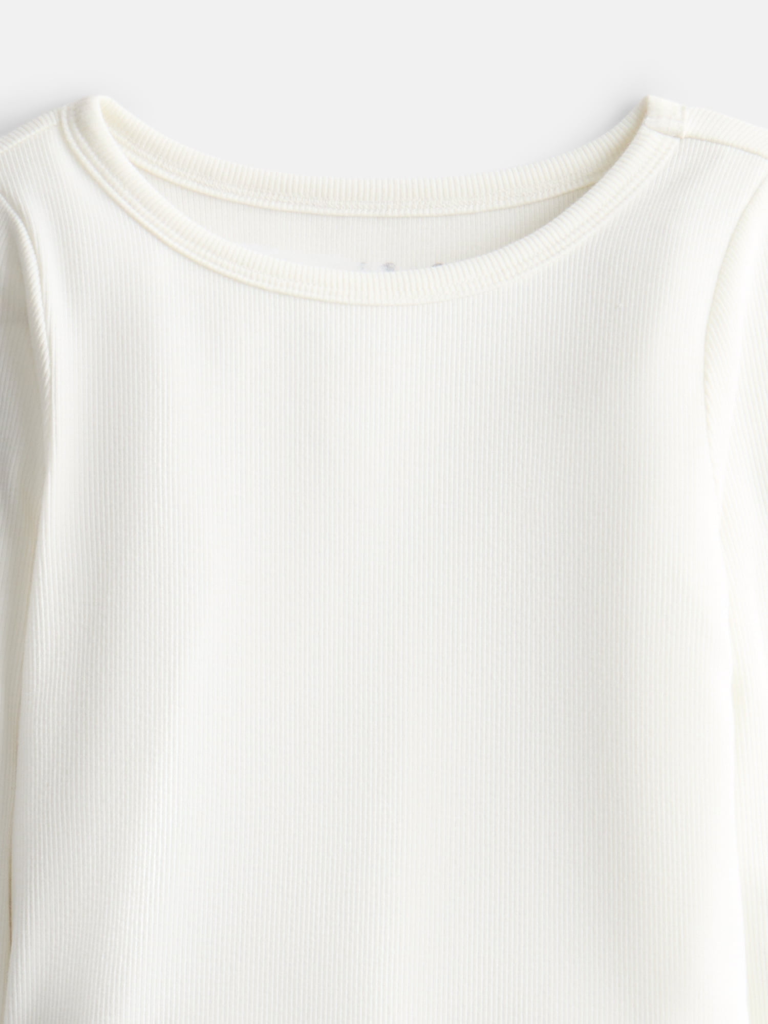 Wonder Nation Girls Lettuce Edge Tee with Long Sleeves, Sizes 4-18 & Plus