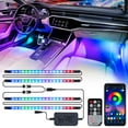 thumbnail image 2 of Xprite 4PC Celestial Dream Series RGB LED Interior Car Light Set - Bluetooth and Remote Control, 2 of 8