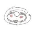 thumbnail image 2 of Visland 4Pcs/Set Fashion Knotted Circle Arrow Rhinestone Opening Bangles Women Bracelets, 2 of 3
