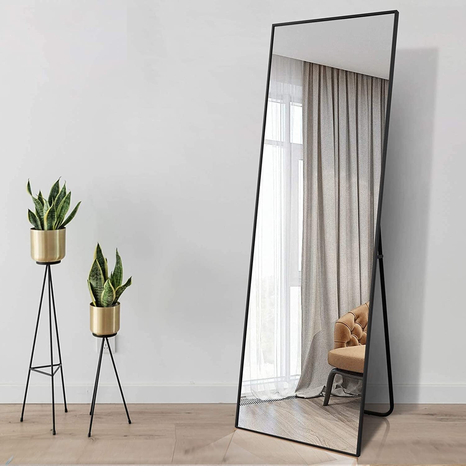 Buy GLSL Length Mirror 58x18 Large Body Floor Mirrors Standing Hanging ...