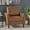 Brown/Black, variant on GDF Studio Marquette Contemporary Microfiber Upholstered Club Chair, Brown and Black
