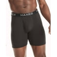 thumbnail image 2 of Hanes 4-Pack Men's Ultimate Long Leg Boxer Comfort Flex Fit Brief Black/Grey, 2 of 5