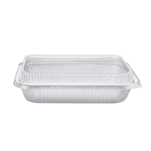 VeZee 9" x 13" Half Size Aluminum Foil Pans with Dome Lids | Disposable Food Storage Trays, Catering Supplies & Bakeware: 30 Count