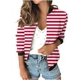 thumbnail image 2 of Ftwytp Womens Casual Jacket Long Sleeve Full Zip Coats Solid Pocket Jacket Outwear Sportswear Coats Stripe Print Cardigan Outwear Zipper Sweatshirts, 2 of 7