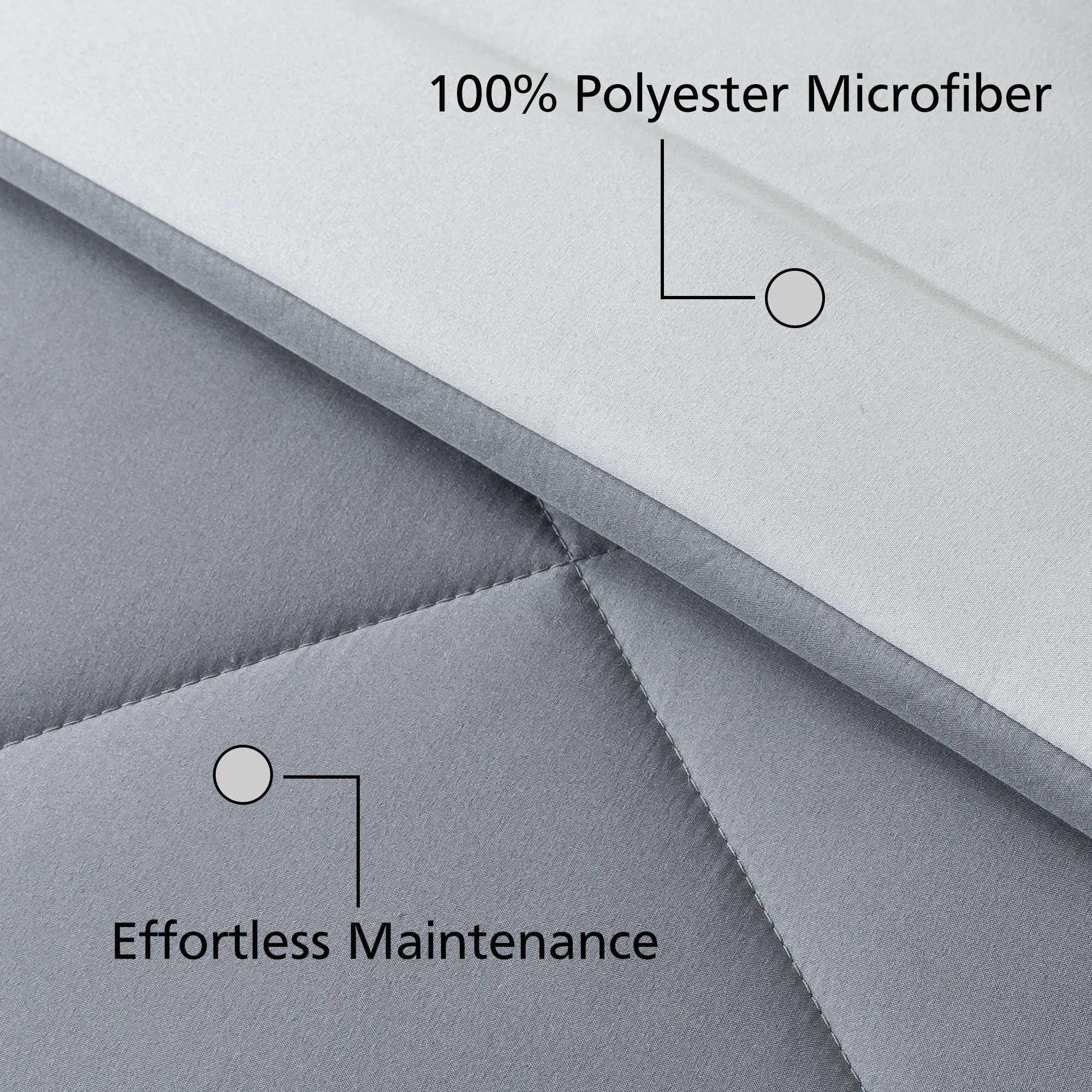 Mainstays Reversible Microfiber Comforter, Grey, Full/Queen